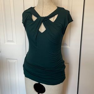 Emerald green stretch top